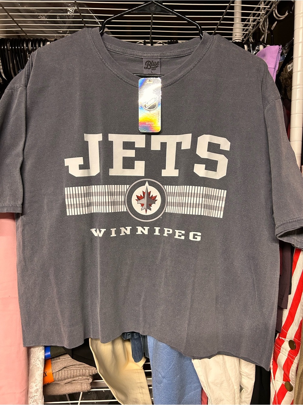 Blue 84 Gray NHL Tag Graphic Tee